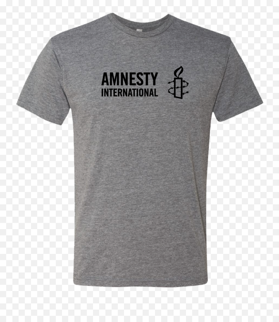 With Amnesty International Usa Logo - Burberry Grey T Shirt For Man Png,Amnesty International Logo