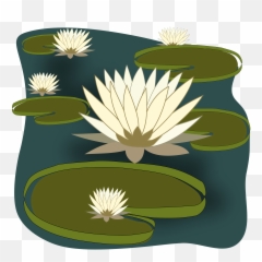 Lake Clipart Lily Pad Pond Transparent - Lily On Water Clipart Png,Lily Pad Png