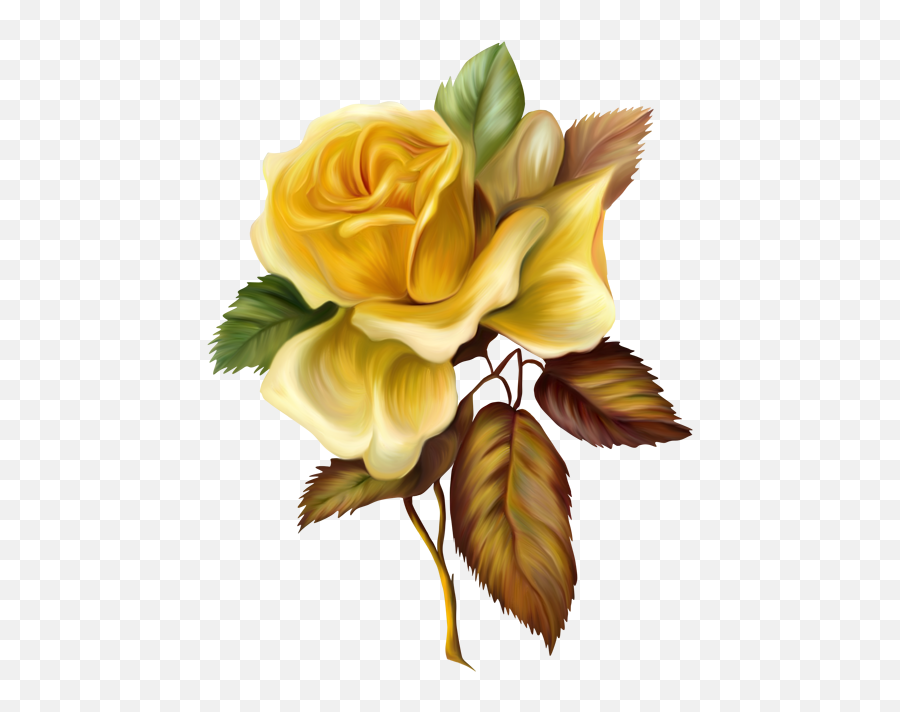 Backgrounds V - Painting Flower Png Transparent,Yellow Roses Png