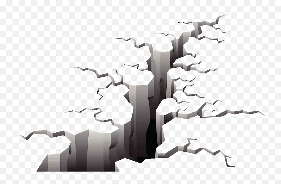 Ground Earthquake Illustrat - Drawing Crack In The Ground Png,Glass Crack Png