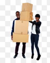 Download Packing Free Commercial Use Png Image - Moving People With Box