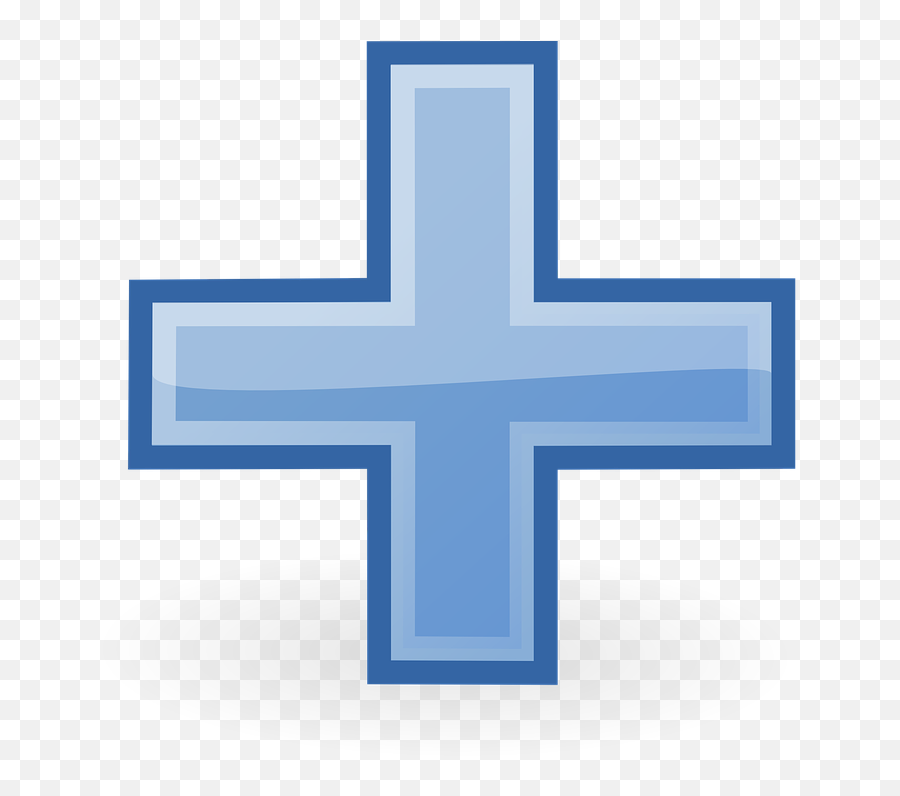 Icon Cross Operator Blue Increase Plus - Add Clipart Png,Math Icon