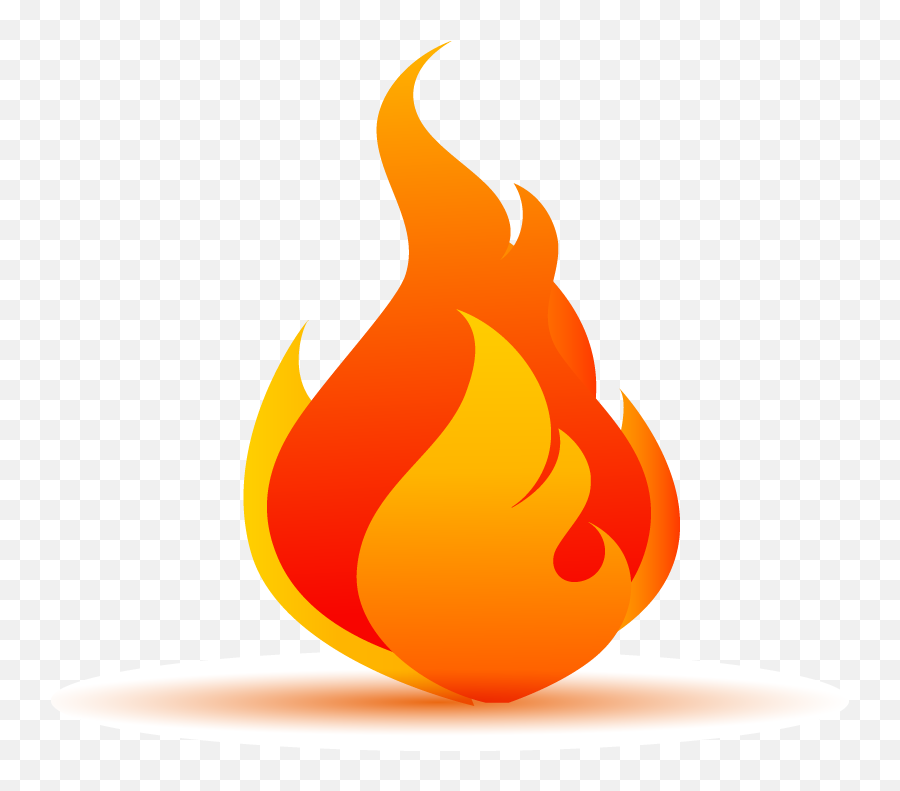 Cartoon Flame Vector Elements Png - Cartoon Flame Transparent Background,Fire Vector Png