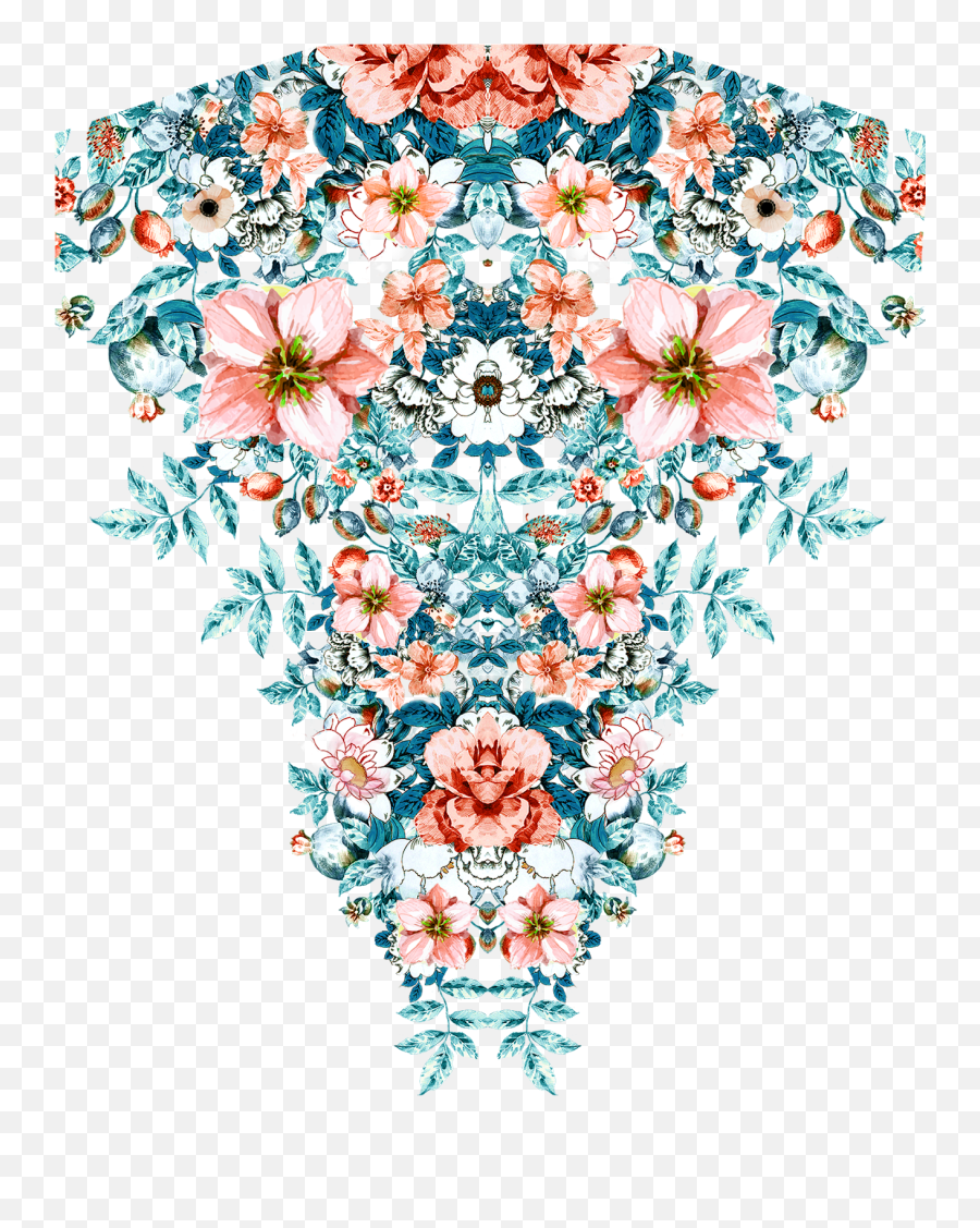 Textile Design Flower Png 2355 Lavanya - Textile Design Images Free Download,Simple Flower Png