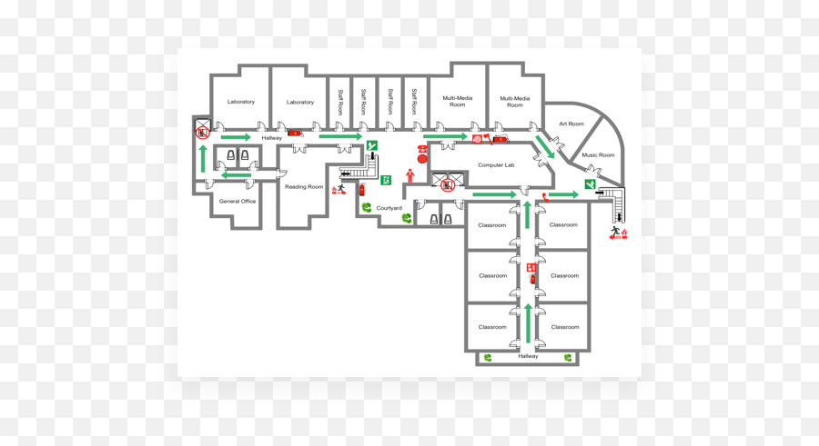 Free Fire Escape Plan Maker - School Layout Png,Flee Services Icon