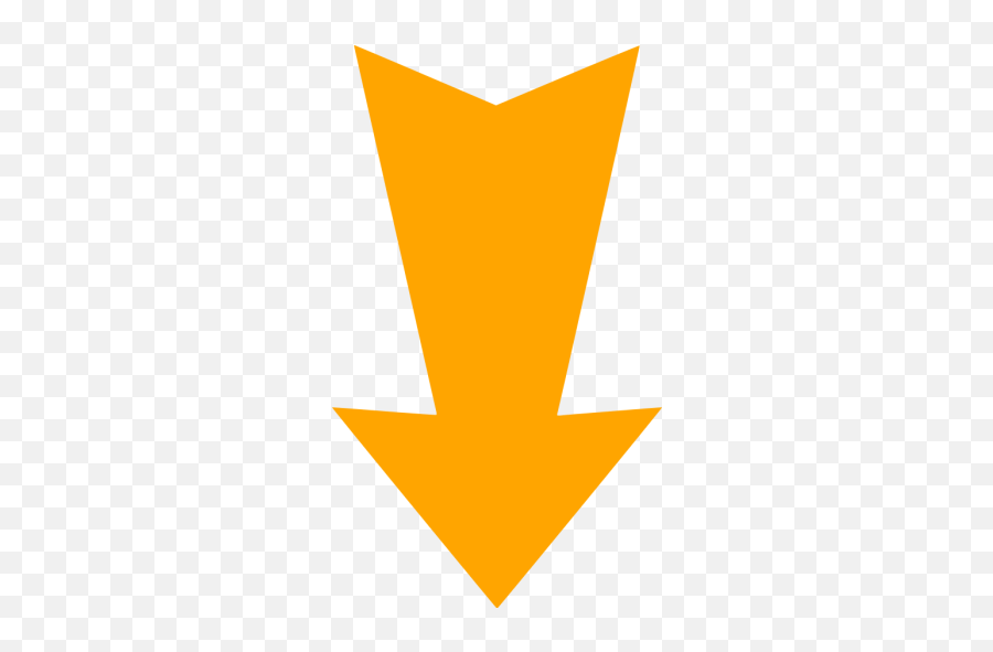 Orange Arrow Down 4 Icon - Transparent Green Down Arrow Png,Down Arrow Png