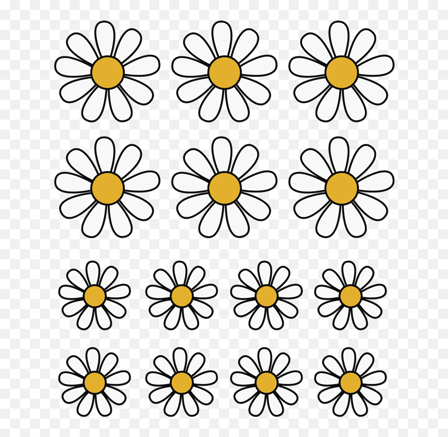 Daisies Bike Flowers Decal - Decorative Png,Flower Icon Tumblr