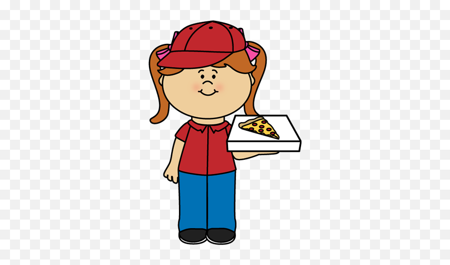 Download Hd Top 61 Pizza Clip Art - Pizza Girl Clip Art Girl Holding A Pizza Clipart Png,Girl Clipart Transparent Background