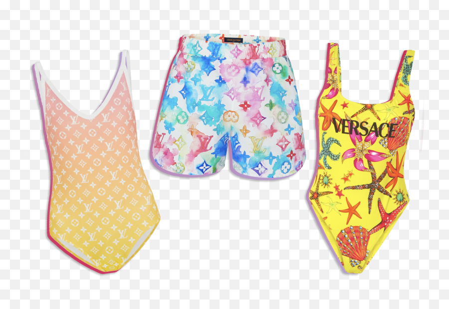 The Best Swimsuits Just In Time For Summer Vanity Fair - Louis Vuitton Watercolor Shorts Png,Icon Bathing Suits