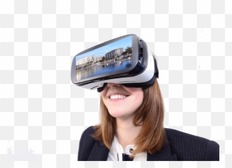 Transparent Virtual Reality - Girl Virtual Reality Png,Vr Headset Png