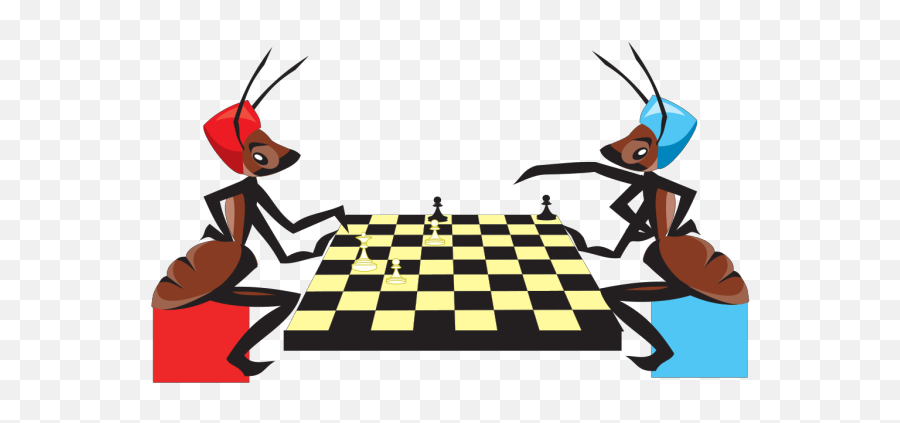 Ants Playing Chess Png Svg Clip Art For Web - Download Clip Optical Illusion School Hallway,Board Games Icon