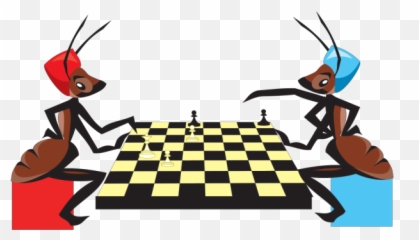 Ants Playing Chess Png Svg Clip Art For Web - Download Optical Illusion School Hallway