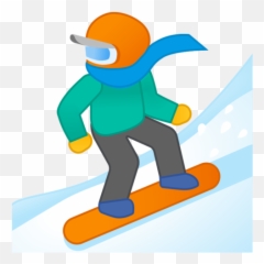 Snowboarder Emoji - Meaning Png,Snowboarder Png