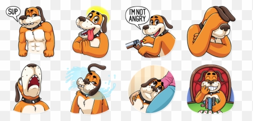 Duckhunt Dog Telegram Stickers U2014 2018 - Duck Hunt Dog Angry Png,Duck Hunt Png