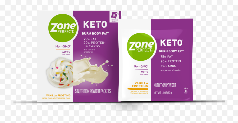 Keto Powder Vanilla Frosting - Zone Perfect Vanilla Frosting Png,Fat Png