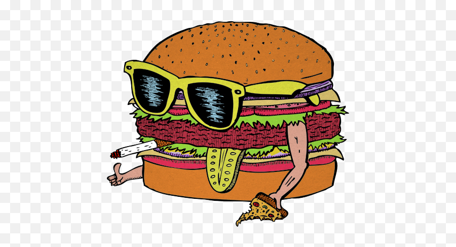 Dope Burger Png Transparent Jadesedits Acid Wast3land - Burger With Sunglasses,Cheeseburger Transparent
