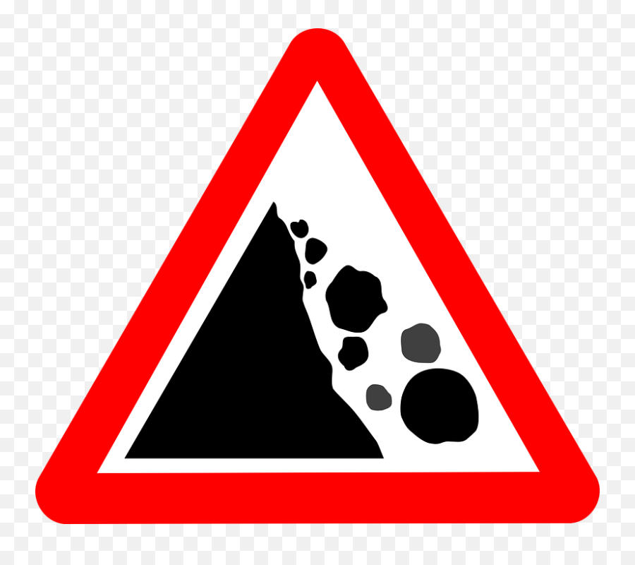 Falling Rocks Png Svg Clip Art For Web - Download Clip Art Falling Rocks Warning Sign,Rocks Png