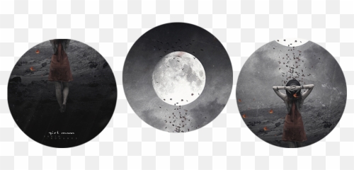 Girl Moon Behance - Circle png