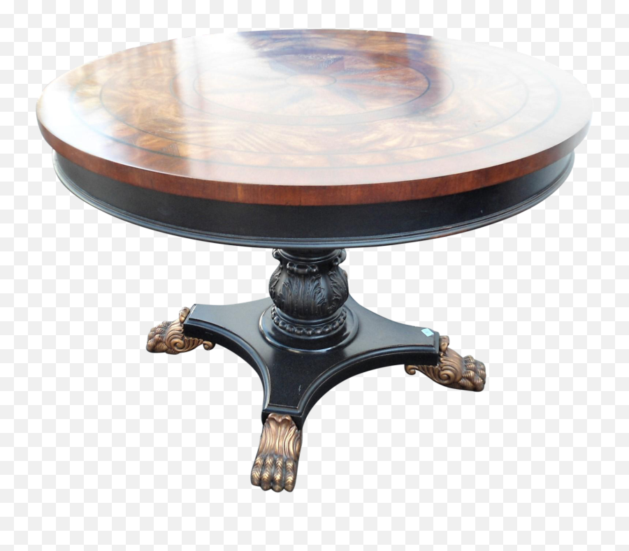 Pedestal Drawing Circular Table - Coffee Table Png,End Table Png