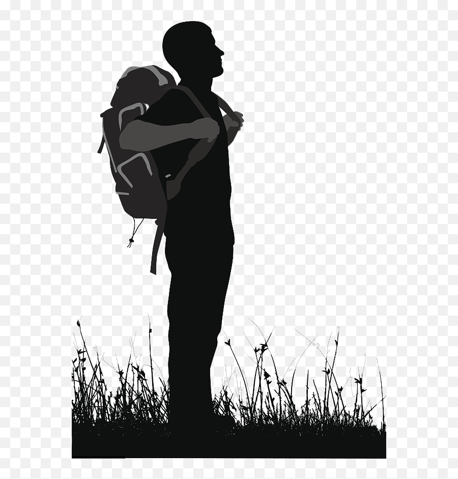 Silhouette Backpacking Illustration - Vector Backpackers Backpacker Png,Png Silhouettes