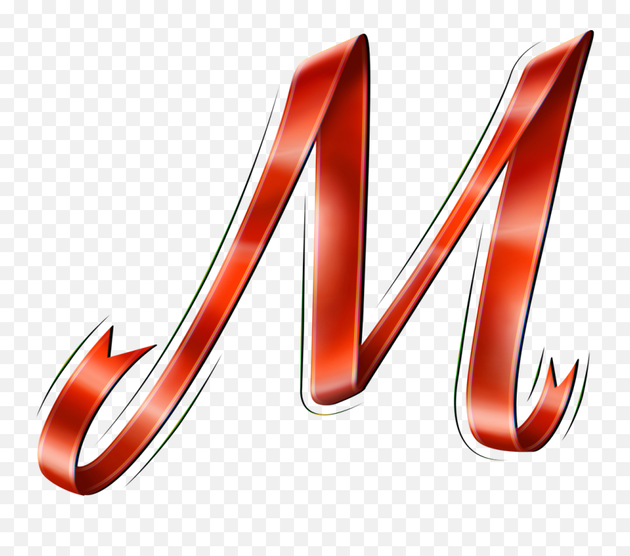Logo Com Letra M Lettering - Letra M Vermelha Png,Alphabet Logo