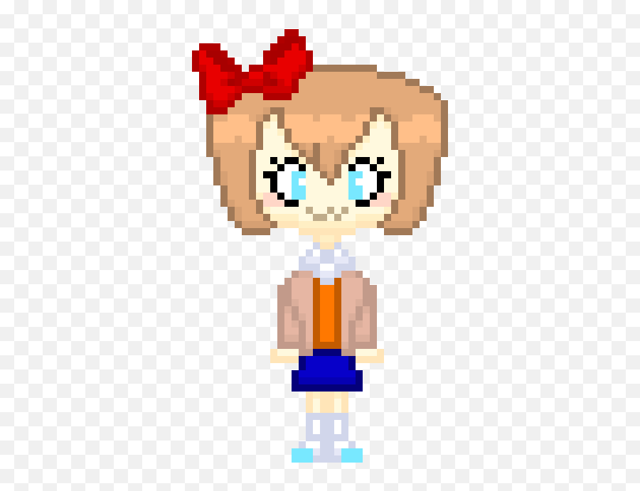 Sayori Pixel Art Maker - Fluttershy Pixel Art Png,Sayori Png