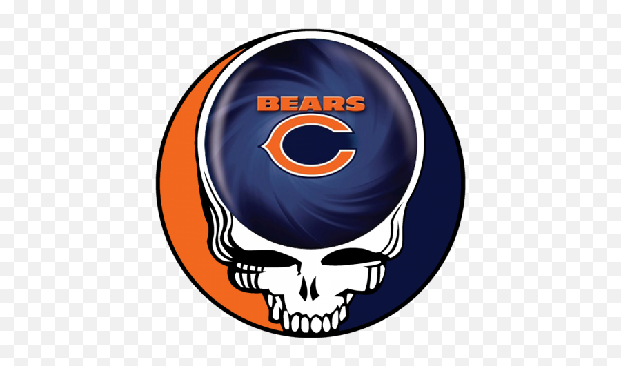 Chicago Bears Skull Logo Iron - Grateful Dead Steal Your Face Png,Chicago Bears Logo Png