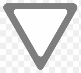 Grey Yield Sign Png Clip Arts For Web - Outline Of Triangle Transparent