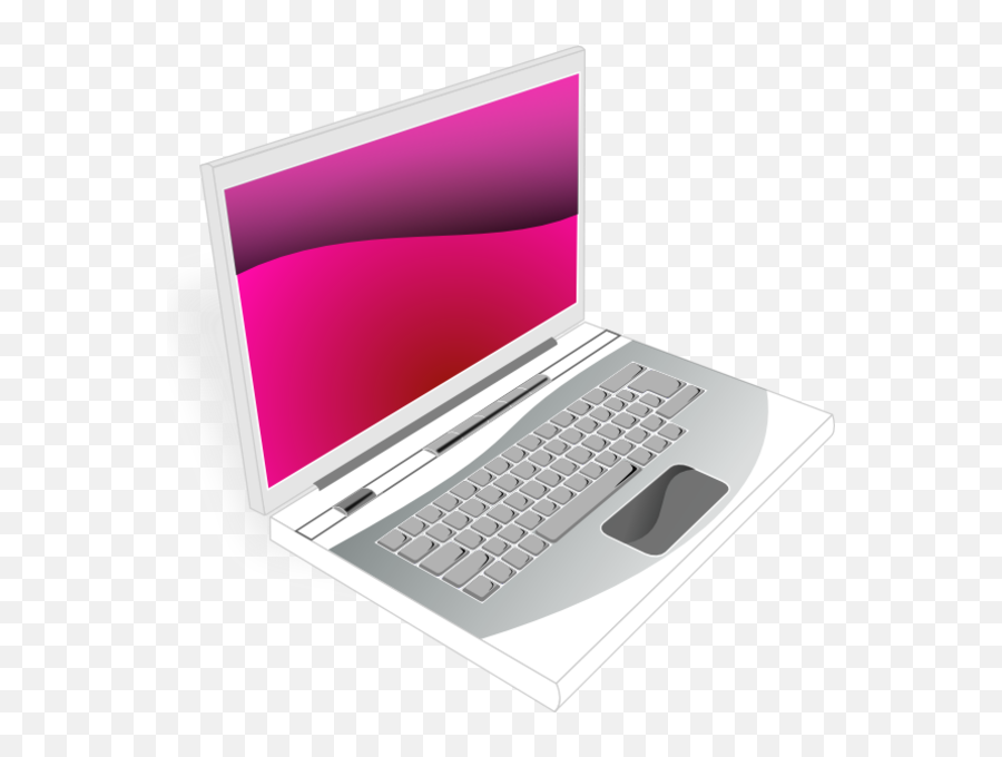 Laptop White Pink - Cartoon Laptops Transparent Full Size Cartoon Laptop Transparent Png,Laptops Png