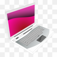 Laptop White Pink - Cartoon Laptops Transparent Full Size png
