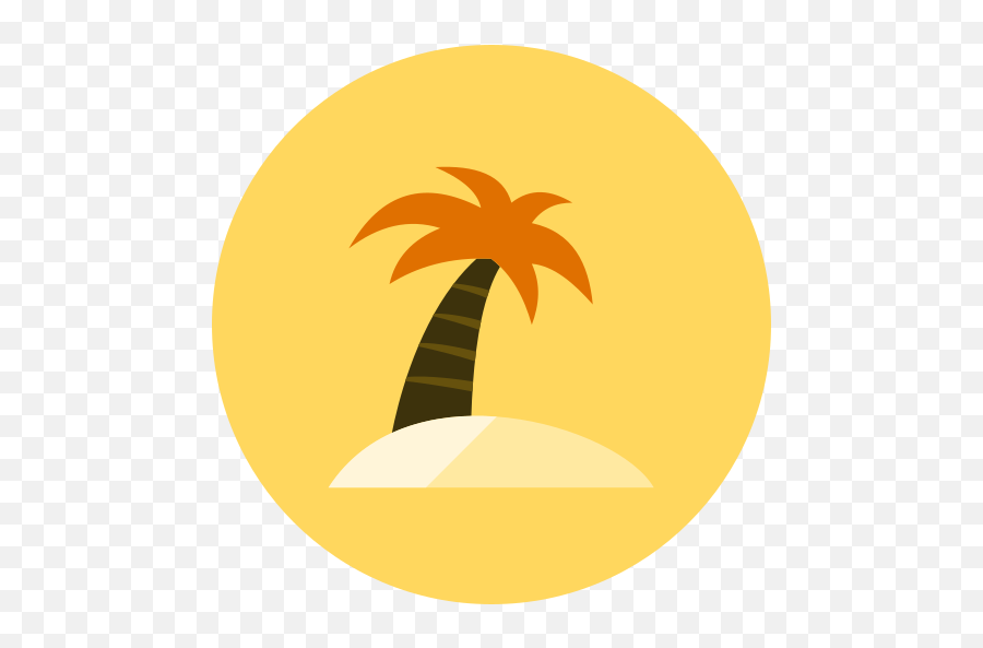 Beach Free Icon Of Kameleon Yellow Round - Beach Icon Yellow Png,Playa Png