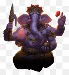 Ganesha Smite Mythology Icon - png