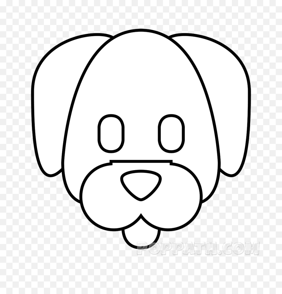 A Dog Emoji Shows That Cute Is Smiling With Its - Dog Draw An Emoji Dog Png,Cute Dog Png
