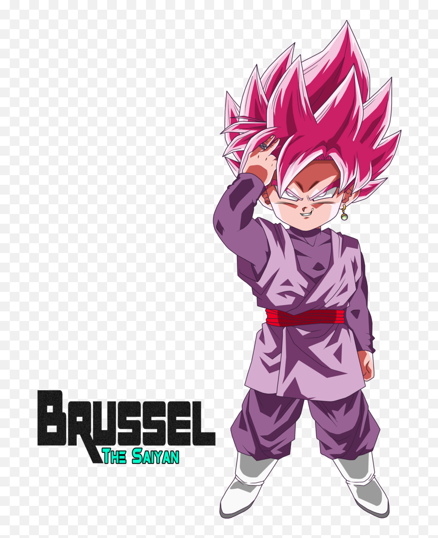 Goku Black Rose Chibi Png Download - Dbz Kid Goku Black,Goku Black Rose Png