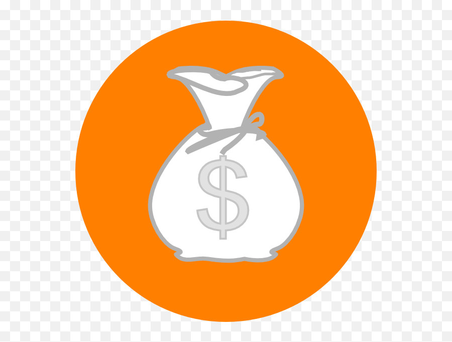 Download Bag Clip Art - Bitcoin Logo Orange Money Clipart Png,Money Bag Logo