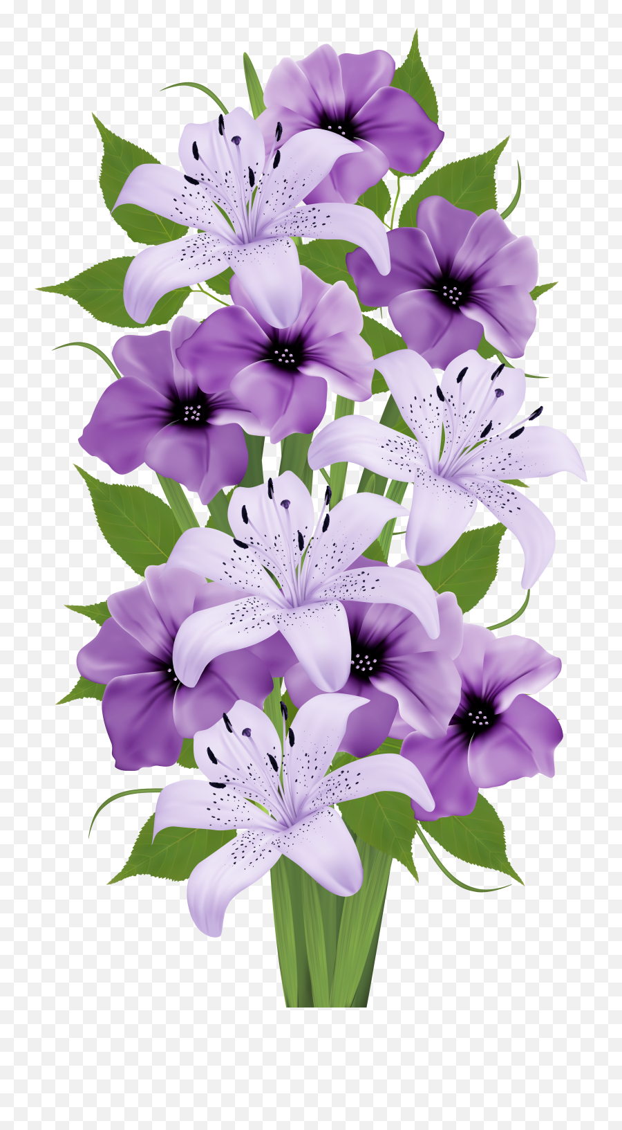 Library Of Purple Flower Bouquet - Flower Bouquet Png Hd,Purple Flowers Png