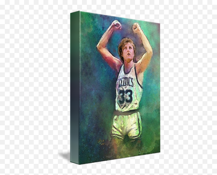 Larry Bird Boston Celtics Nba Art - Basketball Uniform Png,Larry Bird Png