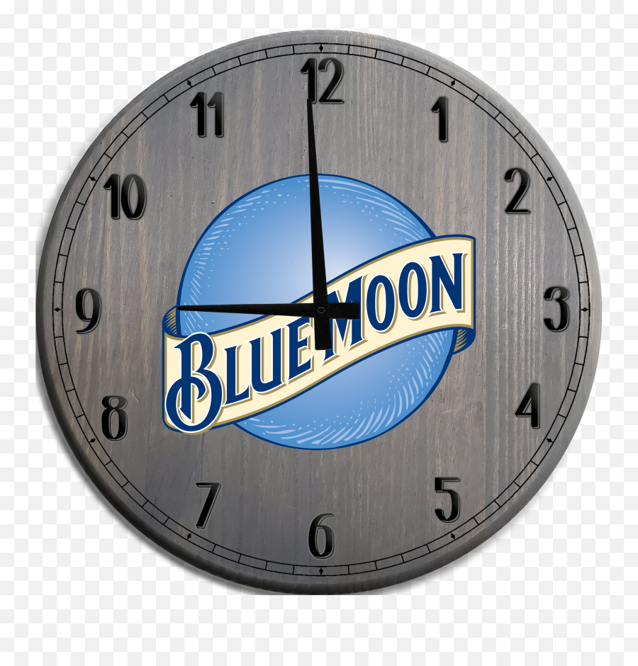 Details About Large Wall Clock Blue Moon Lager Beer Bar Sign - The Grapevine Restaurant Karaoke Bar Png,Blue Moon Logo