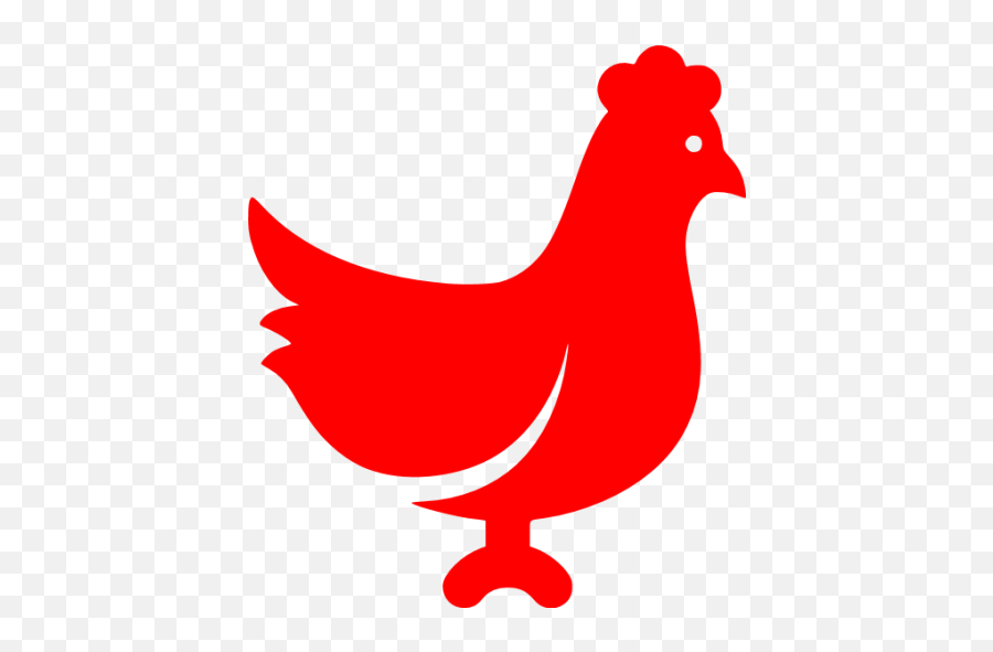 Red Chicken Icon - Chicken Graphic Png,Chicken Icon Png