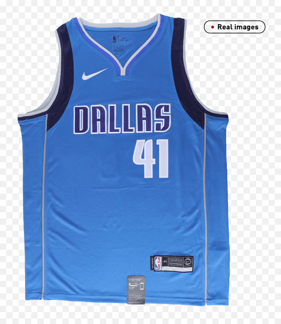 Dirk Nowitzki 41 Dallas Mavericks Swingman Royal Nba Jersey - Sleeveless Png,Nba Icon Jersey