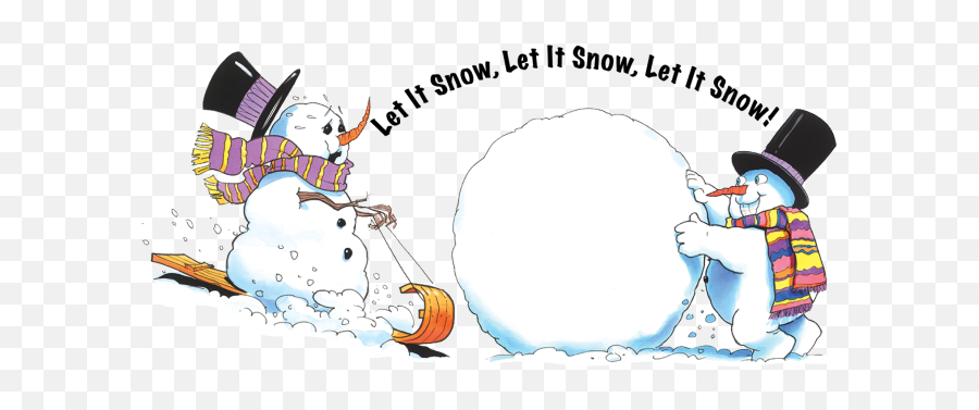 Let It Snow Clip Art Of Snowmen - Transparent Background Clipart Snow Png,Falling Snow Transparent Background