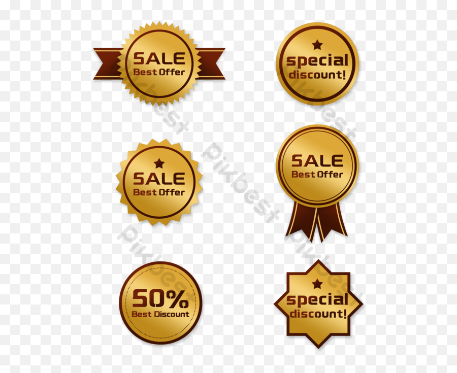 Black Gold Special Offer Promotion Label Vector Png Images - Language,Special Deal Icon