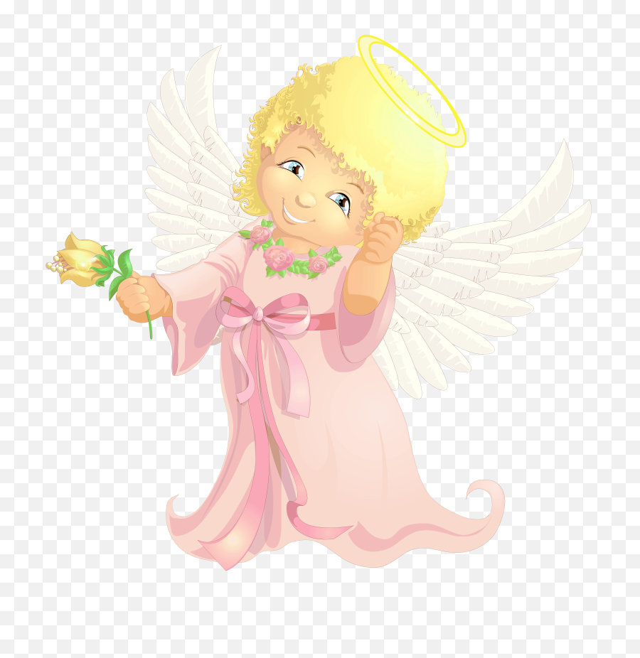 Halo Clipart Pink Angel - Angel Clipart Transparent Background Png,Angel Halo Transparent Background