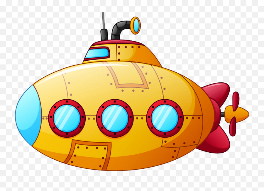 Yellow Submarine With Periscope Png Transparent - Clipart World Cartoon Yellow Submarine,Periscope Icon Transparent Background