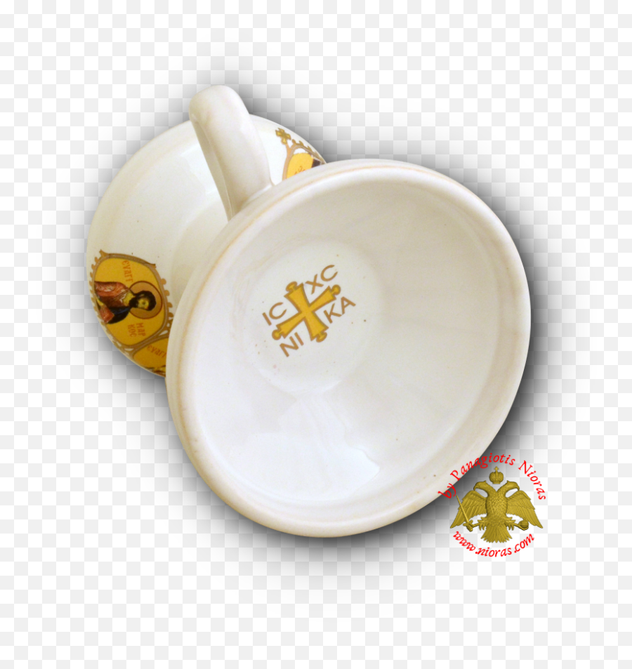 Porcelain Incense Burner Ceramic Icxc With Holy Icons White - Byzantine Png,Procelain Icon