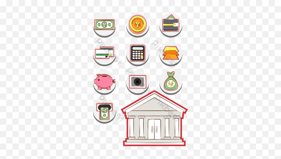 Bank Icon Vector Graphics Designs Png Images Eps Free - Smart Device,Bank Flat Icon