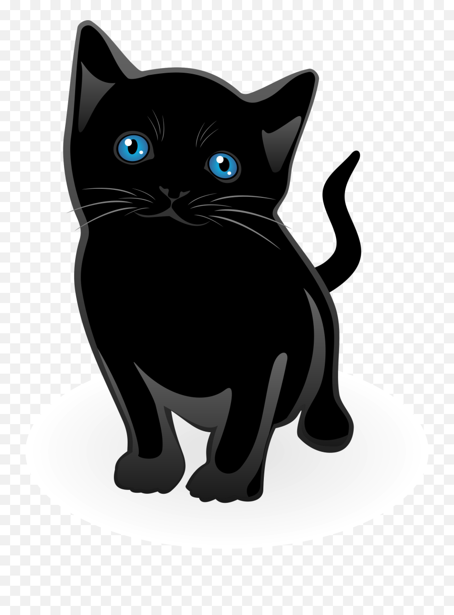Download Free Png Little Cat Vector - Black Kitten Clipart,Cat Vector Png