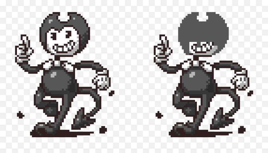 Bendy And The Ink Machine - Bendy And Monster Bendy Pixel Pixel Art Bendy Bendy And The Ink Machine Pixel Png,Bendy And The Ink Machine Png