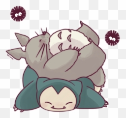 Totoro Kawaii Png 7 Image - Totoro And Snorlax Sleeping,Snorlax Png