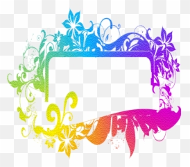 Frame Border Framed Wallpaper Photo Scrapbook Neon Colors - Color Border png